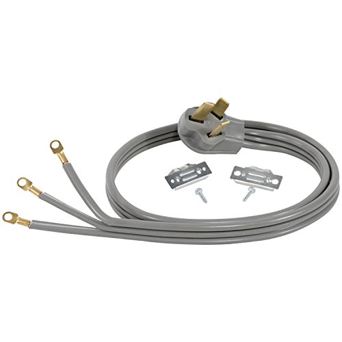 Certified Appliance Accessories 40-Amp Appliance Power Cord, 3 Prong Range Cord, 3 Wires With Eyelet Connectors, 4 Feet, Copper Wire #TOP1