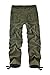 Leward Men's Wild Cotton Casual Military Army Cargo Camo Combat Work Cargo Hiking Pants with 8 Pocket (Military Green 1, 36)