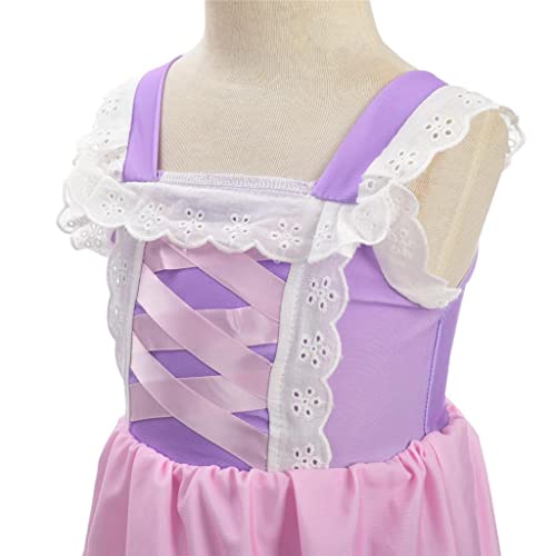 Dressy Daisy Girls Princess One Piece Swimsuit with Skirt Swimwear Swimming Bathing Suit Swim Wear Dress Up4