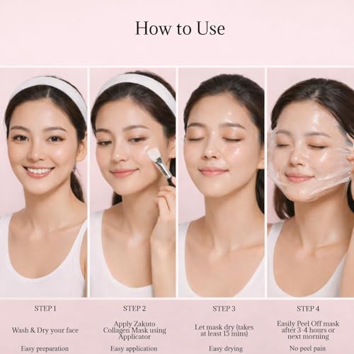Image of Korean Glass Skin Bio-Collagen Face Mask 75g | Overnight Sleeping Mask for Glowing Skin, Pigmentation, Anti-Aging, Open Pores, Dark Spots, Hydrating Night Cream for Women & Men