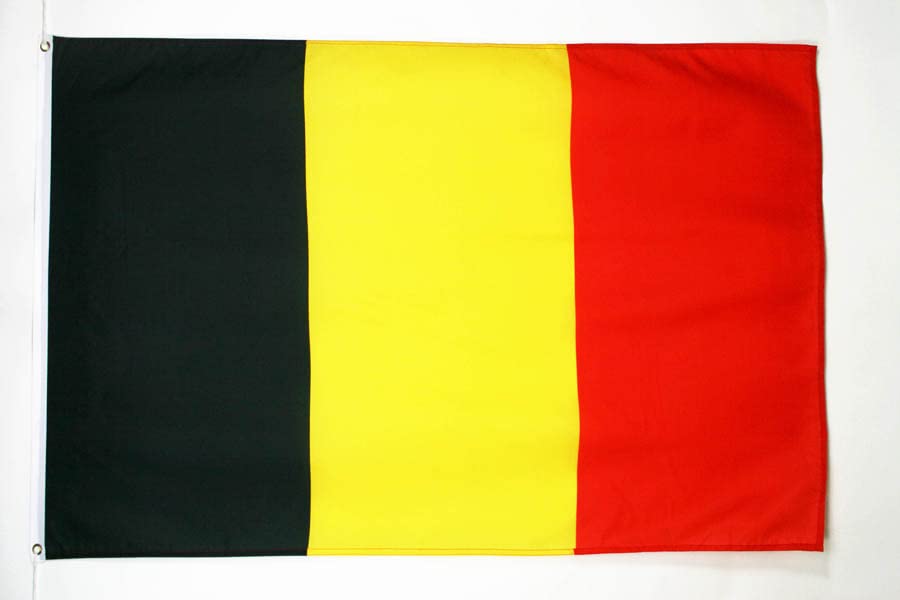 AZ FLAG - Drapeau Belgique - 150x90 cm - Drapeau Belge 100% Polyester Avec Oeillets Métalliques Intégrés - Pavillon 110 g