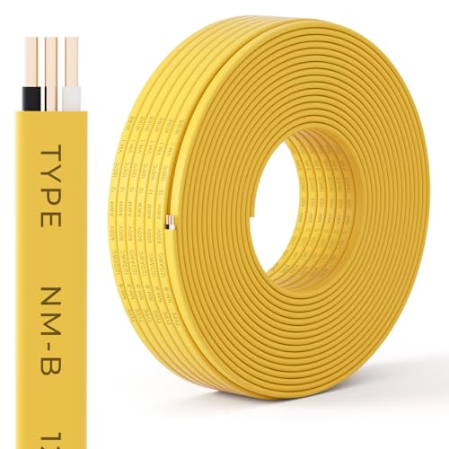 12/2 NM-B Cable 100ft 12/2 Wire 20A 600V 105C Indoor Residential Wiring