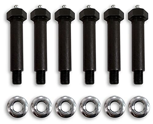 NOOTO 6 KIT FA-7-187+ FA-6-92Z Trailer Axle Spring Shackle Grease Type Eye Wet Bolt 9/16 x3 Compatible with Most Trailer axles from 2000#, 3500#, 5200#, 6000# and 7000# Axles