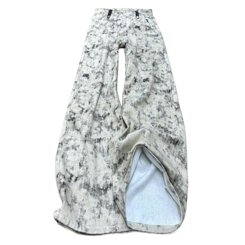 Baggy Jeans Men Tie Dye Y2k Wide Leg Denim Pants Graffiti High Waist Grunge Flare Streetwear for Skater Jeans Hip Pop