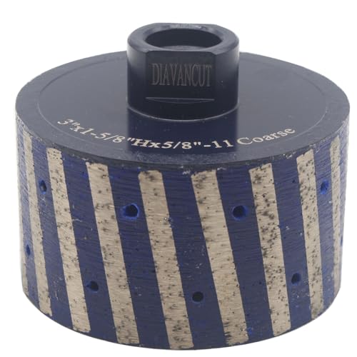 DIAVANCUT 3 Inch Diamond Drum Wheel Resin Filled Zero Tolerance Diamond Grinding Drum Wheel for Granite Sink Edge Removal with 5/8