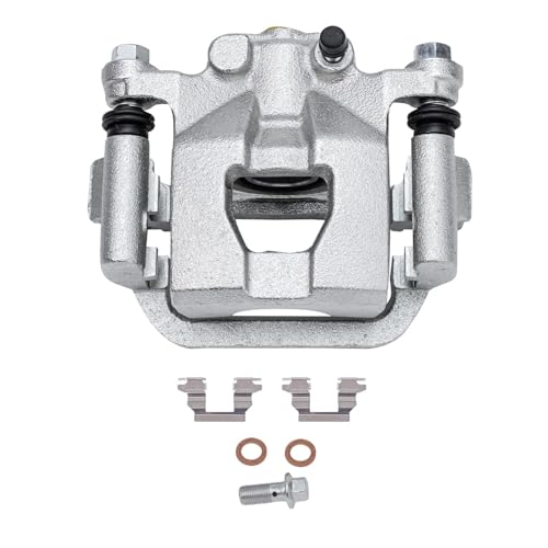 Image of Detroit Axle - Rear Brake Kit for 2002-2018 Nissan Altima 2004-2008 Maxima | Drilled & Slotted Brake Rotors Brake Calipers w /Brackets Ceramic Brake Pads 2005 2006 2007 Replacement