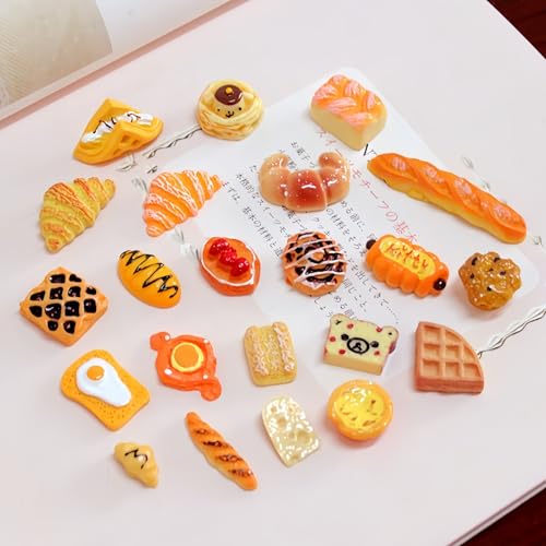 Image of Ulalaza 100pcs Slime Charms Mixed Set Resin Flatback Making Supplies for DIY Craft Making and Ornament Scrapbooking Beads Assorted Candy Fruit Cake Ornament