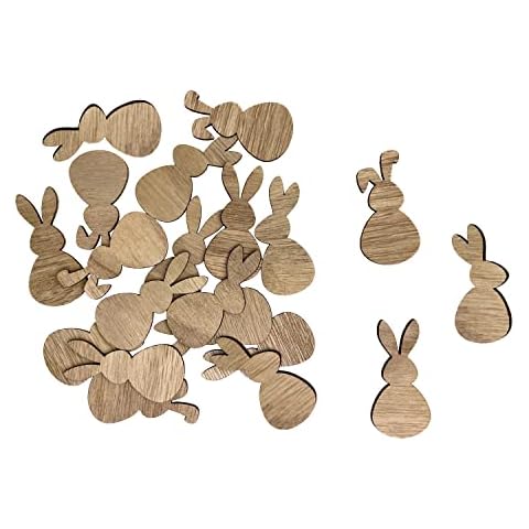 Oblique Unique Wooden Rabbit Confetti Decoration Cover