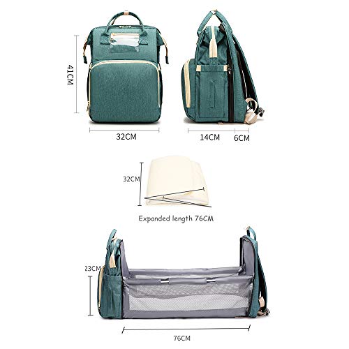 Sac à dos à langer grand format pour changer bébé n'importe où avec lit intégré