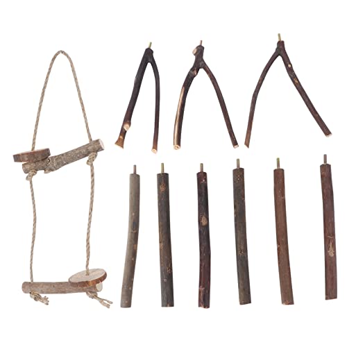 VICASKY 1 Set Parrot Swing Hanging Stand for Cockatiels Parakeets Birds Durable Pet Supplies Easy to Install Configuration