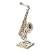 Rolife Holzpuzzle Erwachsene 3D Saxophon Modellbau Holzbausatz für Erwachsene Teenager Musikinstrumente 136 Teilen, Saxophone