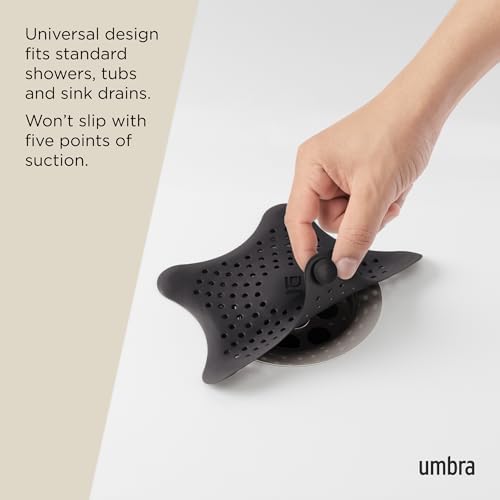 Umbra Starfish Hair Catcher Drain Cover, Black - 4