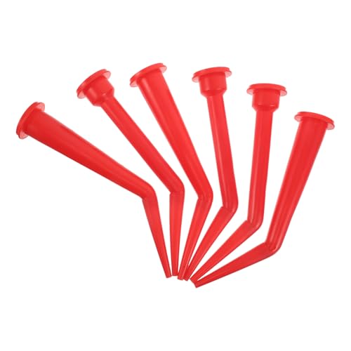 HOMSFOU 6 tubos de extensión de boquilla de calafateo de plástico para reparación del hogar, extensores de tubos selladores con puntas curvas roscadas, accesorio de pistola de calafateo para pared de