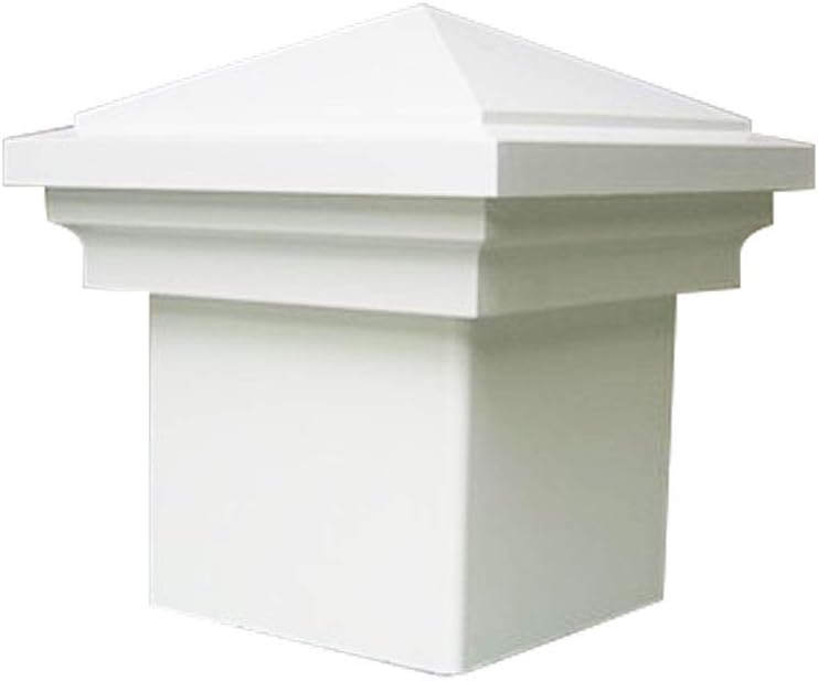 White Address Post – 32” Tall Address Marker - Customized Black House Numbers –All Hardware & Stake Included – Help Emergency Vehicles Find Your Home (Nantucket Cap)