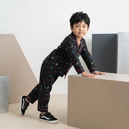 Image of CLAP Kids Cotton Printed Full Sleeves Night Suit