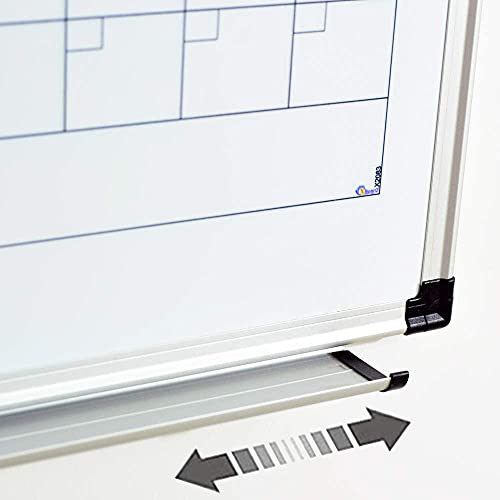 Xboard Dry Erase Yearly Calendar 48" X 36" - Magnetic Whiteboard 12 Months Calendar, Dry Erase White Board Planner With Ultra-Slim Silver Aluminum Frame For Home School Office Organization #TOP5