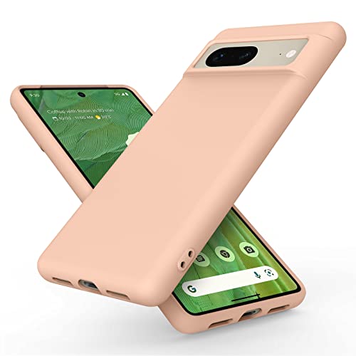 Tobfit TPU Case for Google Pixel 7, Soft Protective Shockproof Phone Cover, Durable Anti-Scratch Smart Phone Case for Women Men Pink Sand