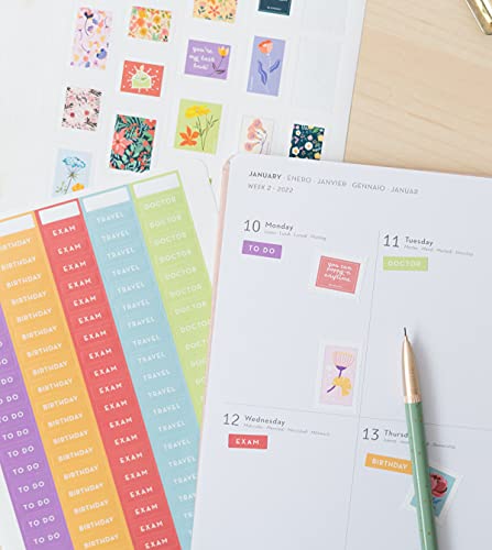 Kokonote® A5 Agenda 2021 2022 Blummen - Weekagenda 12 Maanden 2021 2022 - Pocket - Image 6