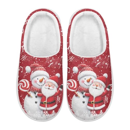 Women's Memory Foam Cotton Platform Slippers for Christmas Day House Slippers for Indoor Outdoor2