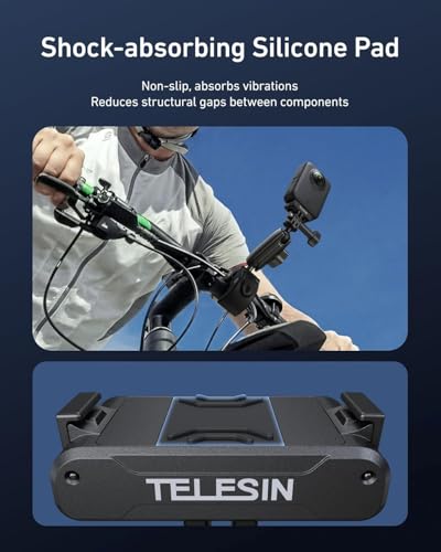 Image of TELESIN Magnetic Quick Release Adapter Mount compatiable for DJI Osmo Action Cameras, Triple Claw Base with 1 /4 inch Screw Hole, Selfie Stick Tripod Bracket