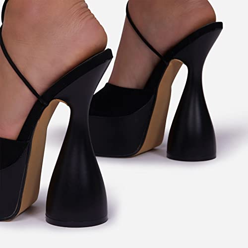 anteikira Women's High Heels Fashion Platform Ankle Straps Special Heel Round Open Toe Stone Pattern Summer Shopping Work Pumps4