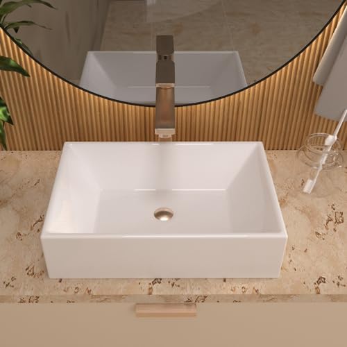 Cuba Pia Sobrepor Banheiro Lavabo Retangular Torino - Branco