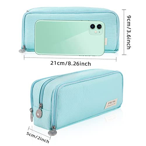 Image of iSuperb Large Pencil Case 3 Compartments Pencil Pouch Big Capacity Pencil Bag for Kids Teen Girls Boys Student School Supplies Oxford Organizer Pen Bag Cosmetic Makeup Pouch
