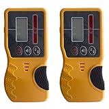 Rastapulz 2X Empfänger für Selbstnivellierenden Rotationslaser für Den Außenbereich, Rotationslaser-Wasserwaagendetektor mit Robuster Klemme, Rotes Licht