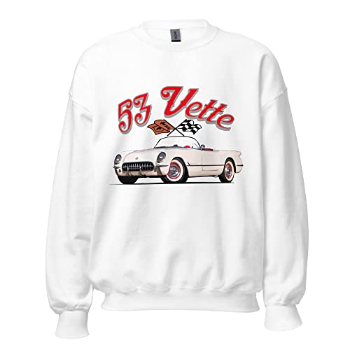 1953 Sports Car Roadster C1 1st Gen 53 Vette Classic car Americana Nostalgia Sweatshirt - Main Image