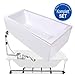 Produktbild AQUADE Badewanne Komplett-Set inkl. Untergestell, Ab-Überlauf und Schürzen-Set 180x80 180 x 80 cm Modell: Bremen + LED + Nackenkissen