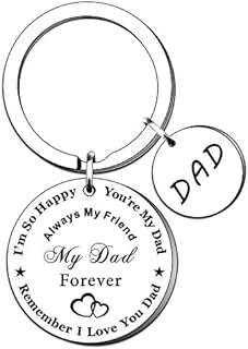 TTOVEN Gifts for Dad Dad Gifts Dad Keyring Father's Day Presents Christmas Day Gifts for Dad - I'm So Happy You're My Dad,Always My Friend My Dad Forever,Remember I Love You Dad