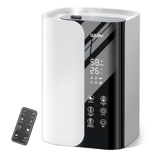 41% off - 加湿器 大容量 6L 【2025年新モデル・5重除菌・加熱式】 超音波式 加湿器 卓上 ハイブリッド式 アロマ対応 上から注水 マイナスイオン 空気清浄機能 100℃高温除菌 UVライト 6段階加湿量 吹出口360&deg;調整 湿度調整/温度表示/チャイルドロック/12Hタイマー 水漏れ防止 空焚き防止 遠隔制御 リモコン付き オフィス/事務所/家庭用