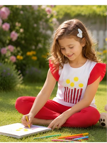 Image of Pilolo Kids Soft Cotton Lycra Solid Ankle Pocket Leggings for Girls