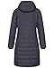 Geographical Norway Damen Winter Jacke Stepp Mantel Parka Lange Steppjacke Winterparka, Farbe:Navy, Größe:L 40