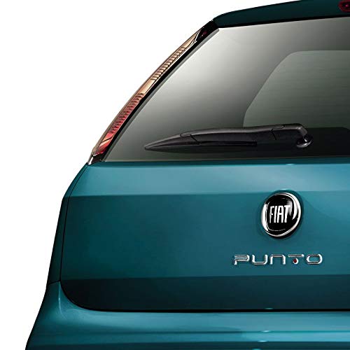 Kit Emblemas Fiat Black Piano Punto 2008/16 Adesivo Resinado