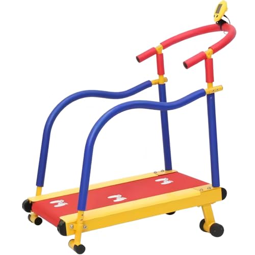 Image of Kids Treadmill for Home - Incline & Handlebars, Manual Self-Propelled Walking Pad, Indoor Workout Equipment for Children, Compact Fitness Solution for Active Kids