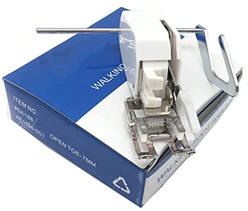 Bequilter #SA188 Open Toe Walking Foot with W/Guide for Quilting and Sewing Multiple Layers Compatible with Brother Sewing Machine F033N F033 XC2214002