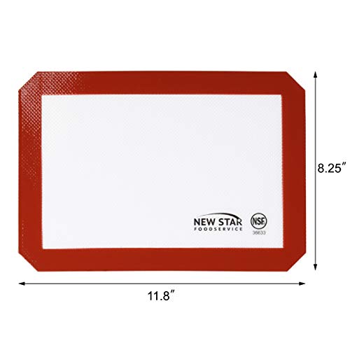 New Star Foodservice 36633 Commercial Grade Silicone Baking Mat Non-Stick Pan Liner, 8 X 12 Inch (Quarter Size) #TOP1