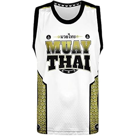 Tuff Sport Tank Top Muay Thai Boxing Vest Top Workout Shirt Sleeveless Gym Fitness Training (M, TUF-TT103) Cover