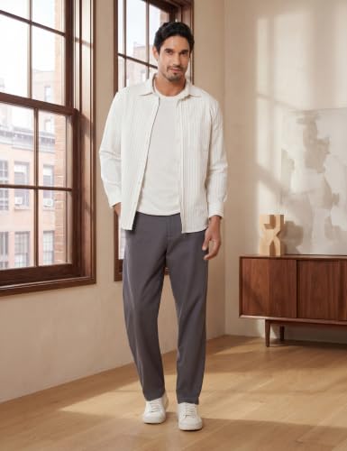 Image of Amazon Brand - Symbol Men's Relaxed Fit 100% Cotton Casual Trouser | Constructed Waistband | Pants | Available in Plus Sizes
