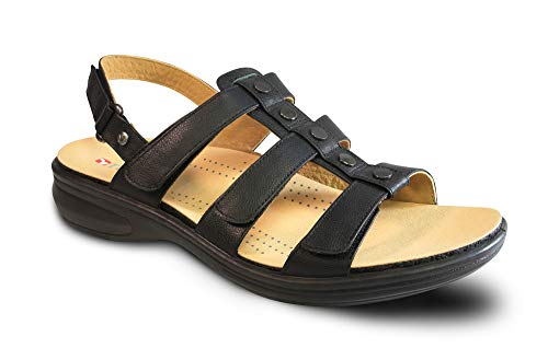 Revere Toledo Women's Sandals - Gladiator Inspired Premium Leather Walking Sandals - Stylish and Trendy - Orthotic-Friendly with Arch Support and Adjustable Fit
