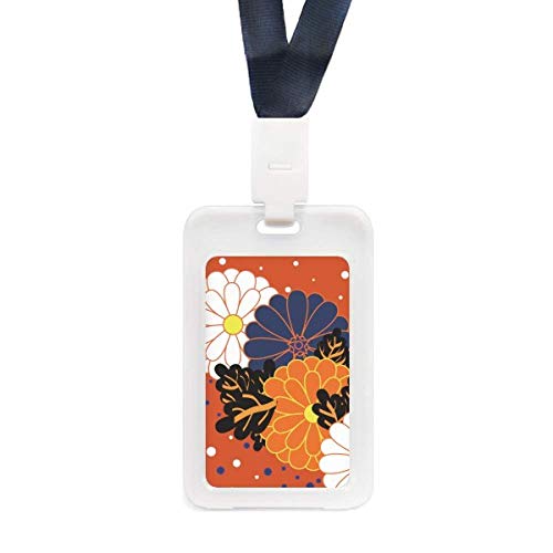 Funda protectora transparente para tarjetas de crédito, diseño de flores, flores, crisantemo