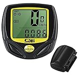 【Multifunktionen】 Drahtloser Fahrradcomputer zeichnet mit Durchschnittsgeschwindigkeit, Höchstgeschwindigkeit, aktueller Geschwindigkeit / km / h, Fahrzeit, Kilometerzähler, Einzelfahrstrecke auf, um Ihr Fahrrad effektiv zu verfolgen, mehr Funktionen mit Scanmodus, Geschwindigkeitsvergleich, Wartung, Uhr usw.