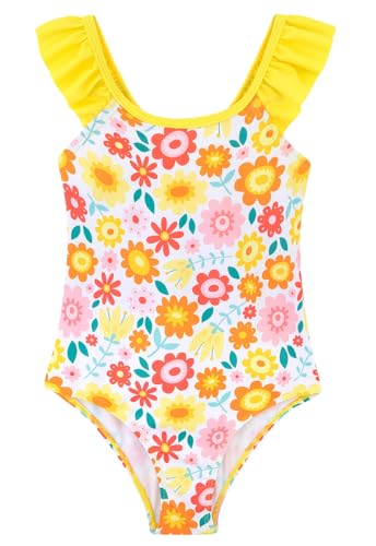 Image of DAXIANG Girls Ruffles One Piece Swimsuits Quick Dry Beach Sport Swimwear Toddler Kids Mermaid Unicorn Bathing Suit 4-10 Years