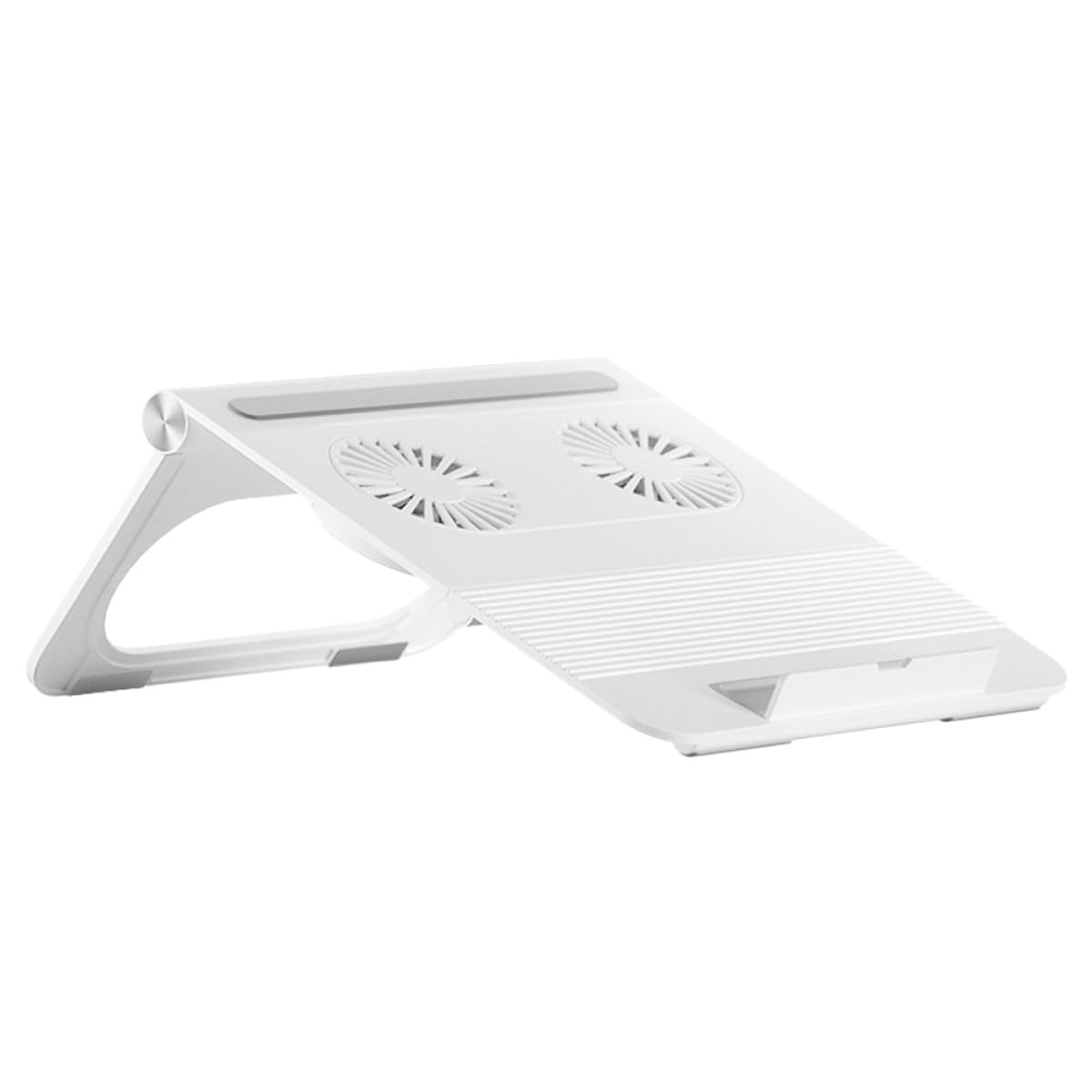VILLCASE Soporte para Ordenador Portátil Ajustable Color Claro 2 Ventiladores Silenciosos Base Refrigeradora Plegable Ligera para Computadora Portátil Adecuado para Viajes y Oficina