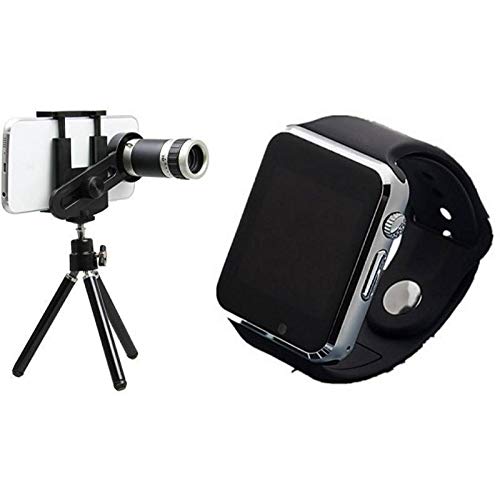 HOC Telescope Mobile Phones Lens & A1 Smart Watch Compatible with