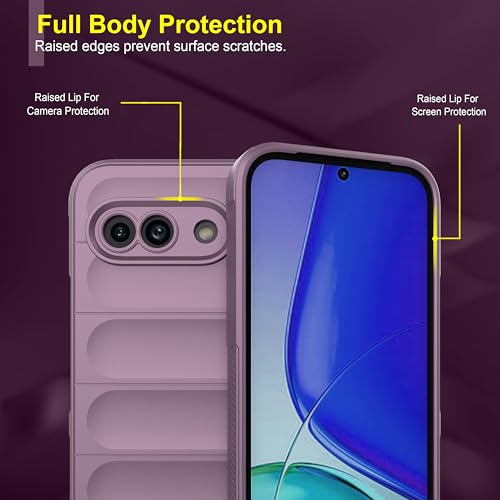 Image of amazon basics Back Case Cover for Google Pixel 9A | Compatible for Google Pixel 9A Back Cover | Liquid Silicon Magic Case with Camera Protection | Lavender