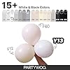 PartyWoo White Balloons 140 pcs Different Sizes of 18 12 10 5 Inch White Balloons Arch Kit Garland for Wedding Baby Shower Birthday Bridal Shower Graduation Engagement Party Decorations White-Y13 #3