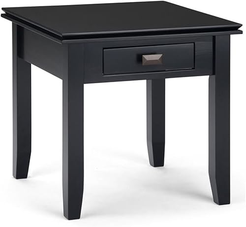 Vista 17 de SIMPLIHOME Mesa de Centro Cuadrada Artisan – Mesa de Cóctel Transicional de Madera Maciza de 36 Pulgadas de Ancho en Marrón Rojizo, Mesa Clásica