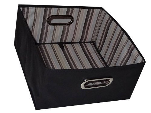 Alexi Ricci Black 6Hx11Wx11D Folding Storage Bin Orginization with Style